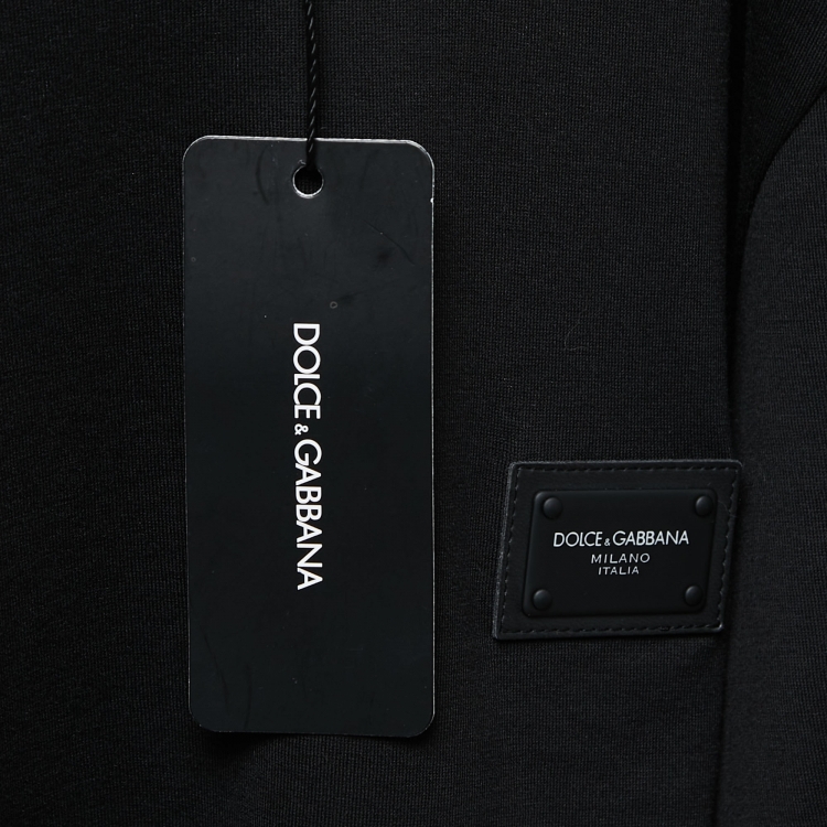 Pre Owned Dolce & Gabbana Black Cotton Crew Neck T-Shirt S 