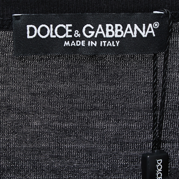 Pre Owned Dolce & Gabbana Black Cotton Crew Neck T-Shirt S 