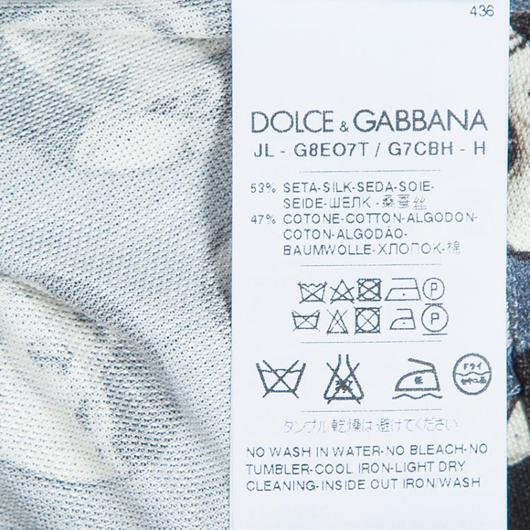 Pre Owned Dolce and Gabbana Men's Grey Marilyn Monroe Print Polo Shirt XL