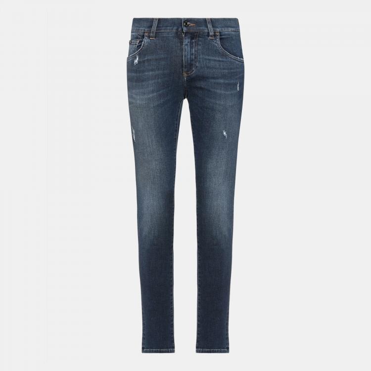 Pre Owned Dolce & Gabbana Cotton Jeans 50