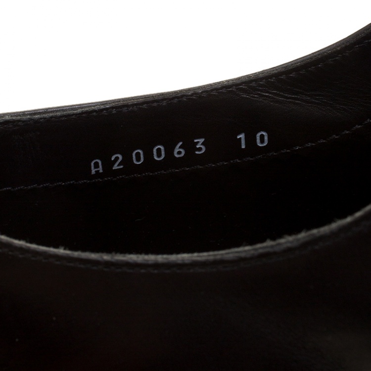Pre Owned Dolce and Gabbana Black Leather Marsala Oxfords Size 44