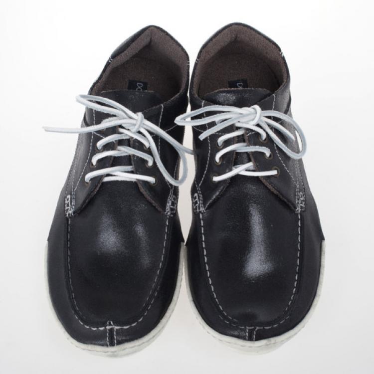 Pre Owned Dolce and Gabbana Panarea Crackled Calfskin Sneakers Size 44.5