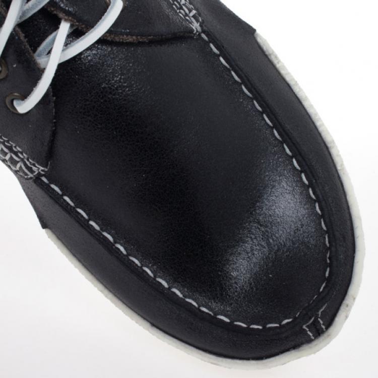 Pre Owned Dolce and Gabbana Panarea Crackled Calfskin Sneakers Size 44.5