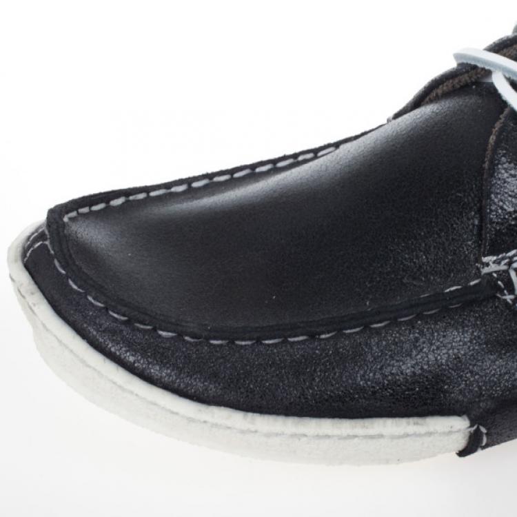 Pre Owned Dolce and Gabbana Panarea Crackled Calfskin Sneakers Size 44.5