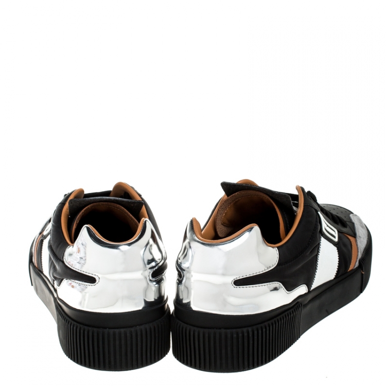 Pre Owned Dolce & Gabbana Multicolor Leather And Fabric New Miami Low Top Sneakers Size 43