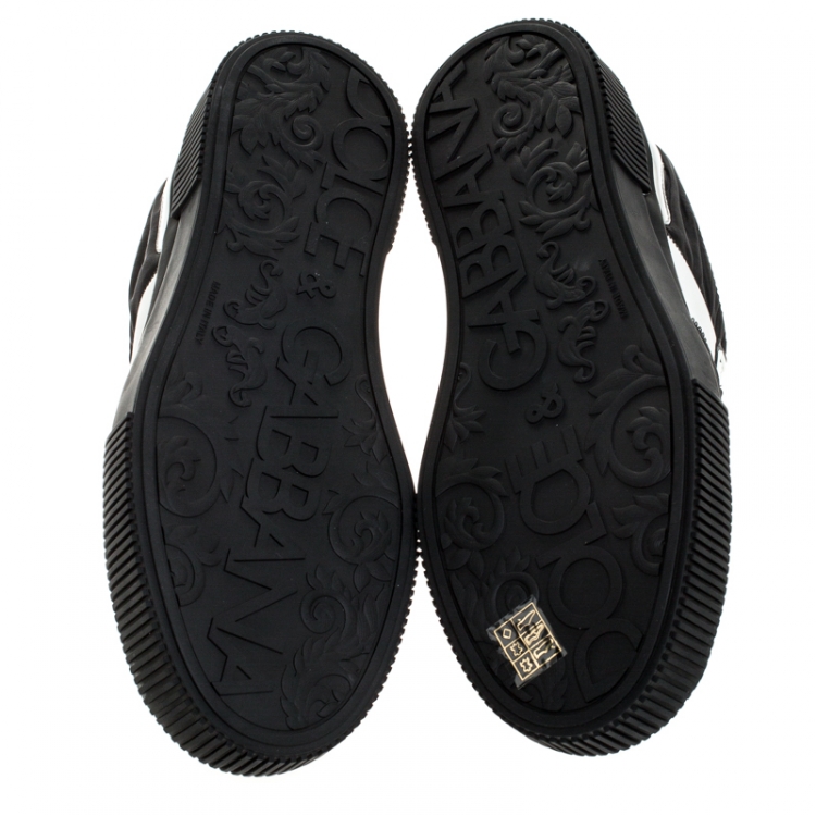 Pre Owned Dolce and Gabbana Multicolor Leather And Fabric New Miami Low Top Sneakers Size 42.5