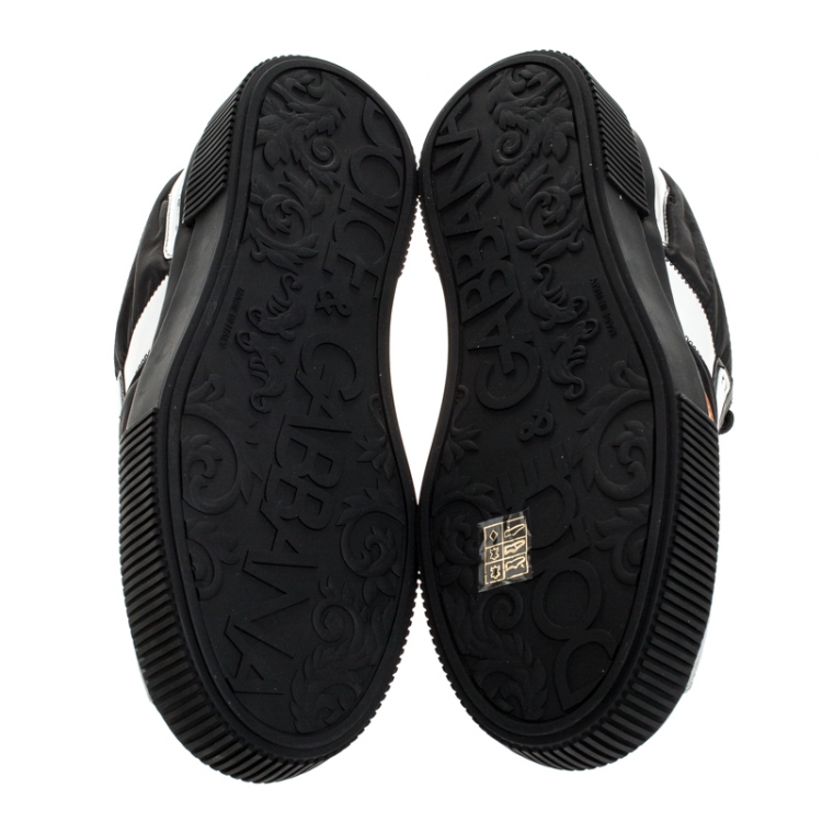 Pre Owned Dolce and Gabbana Multicolor Leather And Fabric New Miami Low Top Sneakers Size 41