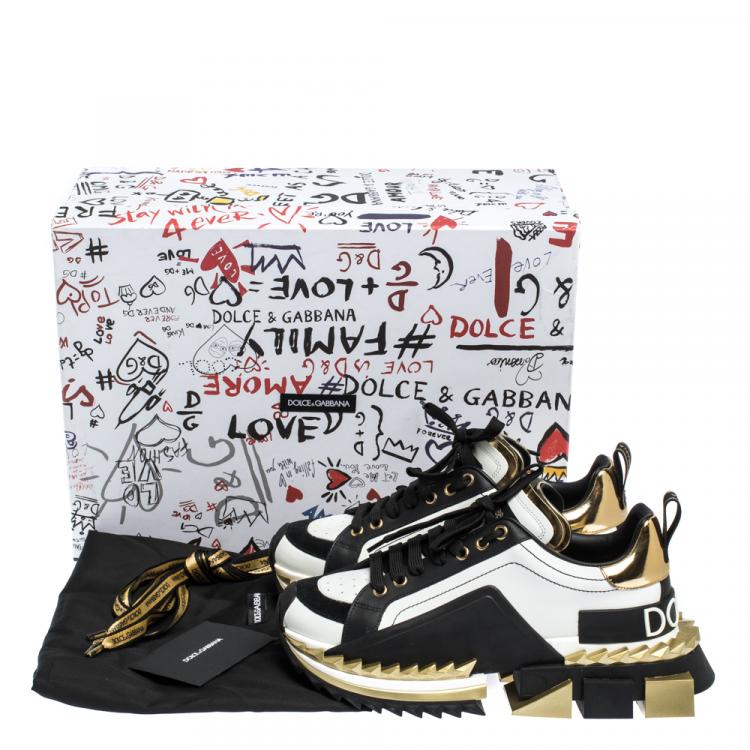 مملوكة مسبقًا Dolce & Gabbana Multicolor Leather Super King Platform Sneakers Size 40