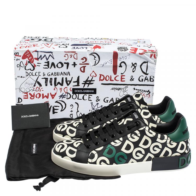 مملوكة مسبقًا Dolce & Gabbana Multicolor DG Mania Print Leather Low-Top Sneakers Size 44