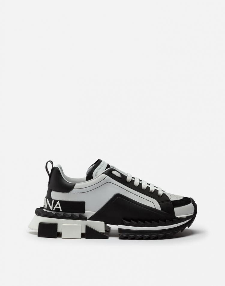 Dolce & Gabbana Black/White Leather Super King Platform Sneakers Size 42  Dolce & Gabbana | TLC