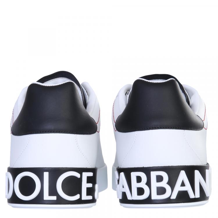 Pre Owned Dolce & Gabbana White Portofino Sneakers Size EU 42