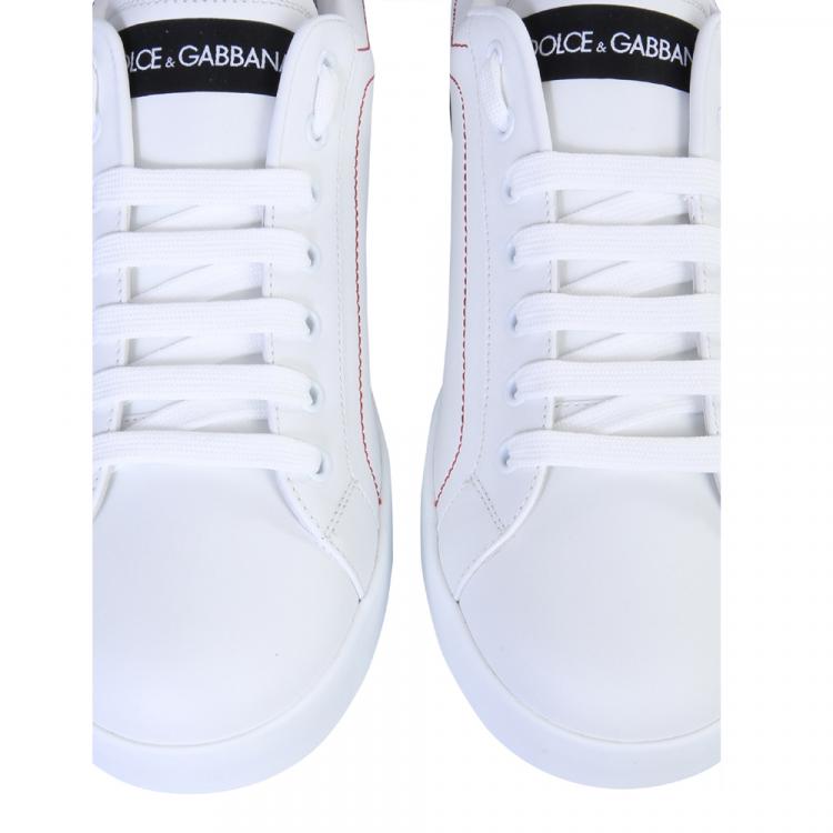 Pre Owned Dolce & Gabbana White Portofino Sneakers Size EU 42