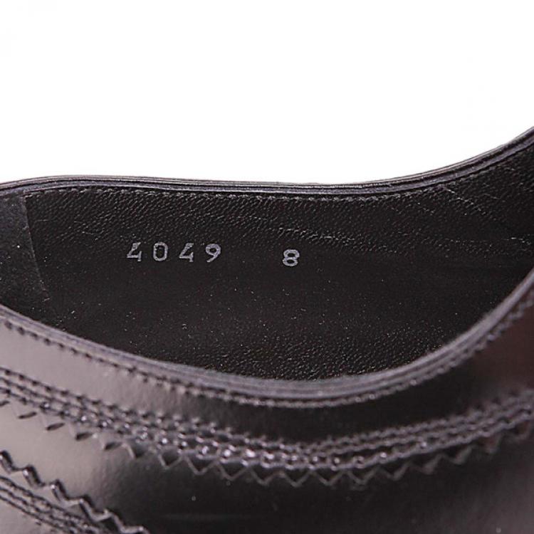 Pre Owned Dolce and Gabbana Black Patent Leather Oxfords Size 42