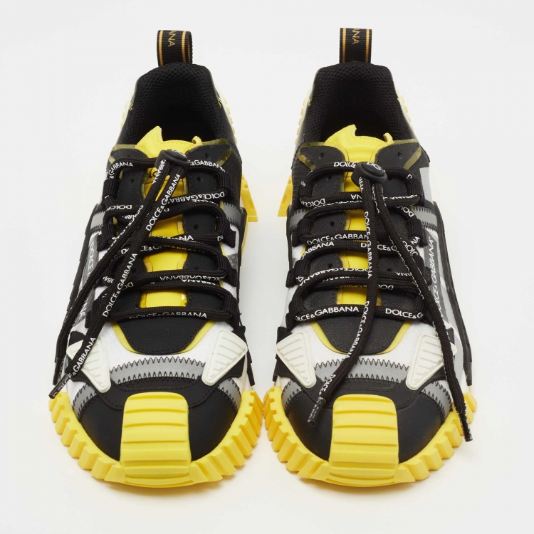 Pre Owned Dolce & Gabbana Multicolor Mesh and Leather NS1 Sneakers Size 43
