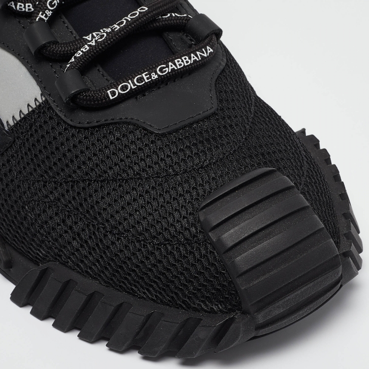 Pre Owned Dolce & Gabbana Black Mesh and Neoprene NS1 Sneakers Size 42