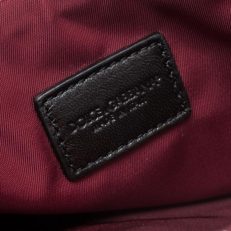 Pre Owned Dolce and Gabbana Black Nylon Radio Zip Pouch