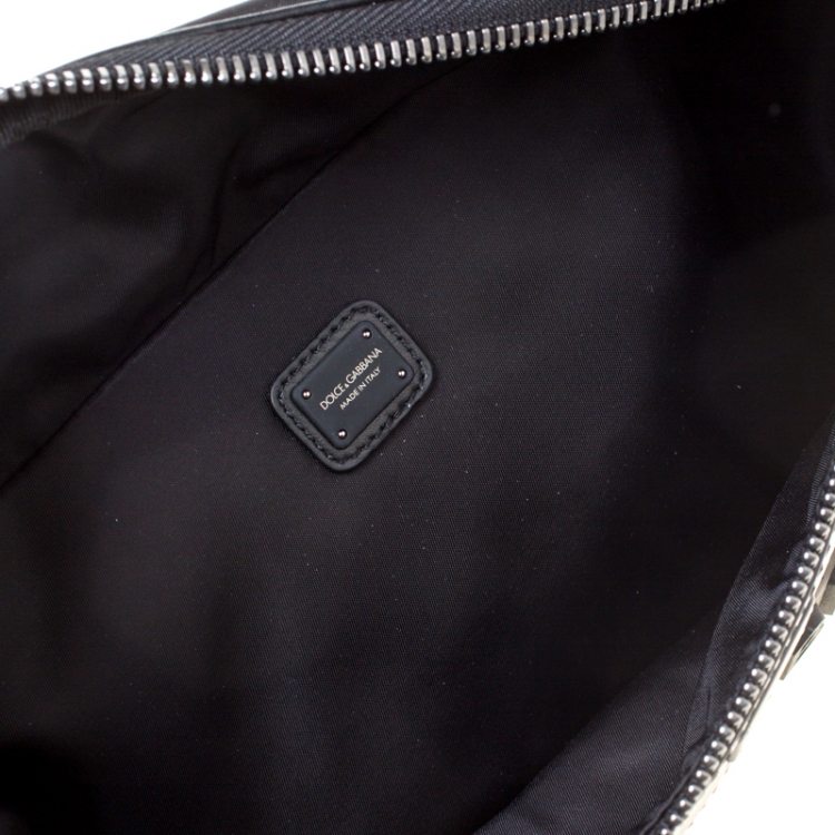 Pre Owned Dolce and Gabbana Black Nylon and Leather Belt Bag
