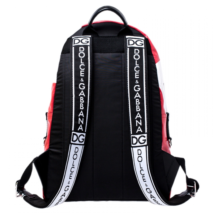 Pre Owned Dolce and Gabbana Multicolor Coated Canvas Vulcano Tape Backpack