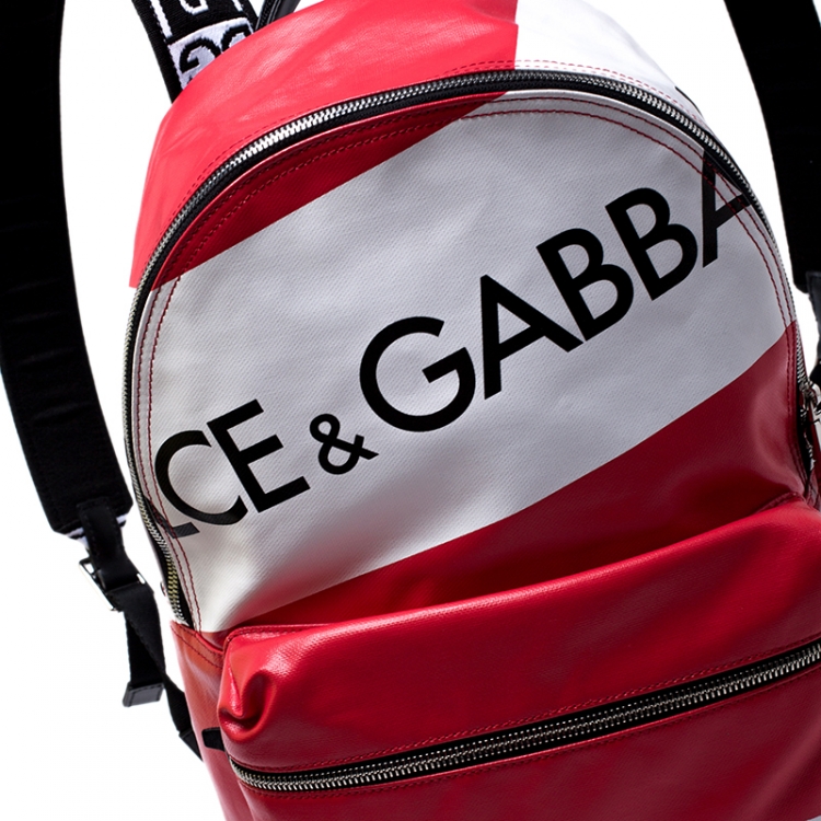Pre Owned Dolce and Gabbana Multicolor Coated Canvas Vulcano Tape Backpack