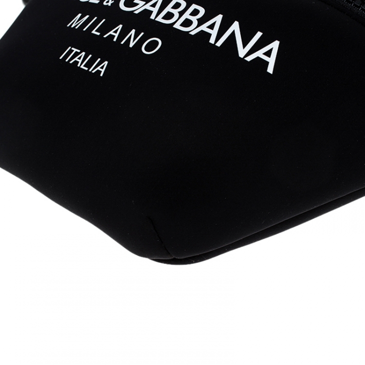 Pre Owned Dolce and Gabbana Black Neoprene Fabric Palermo Tecnico Crossbody Bag