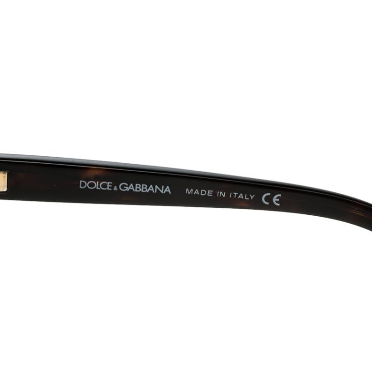 Pre Owned Dolce and Gabbana Black/Gold DG 2006 Oversized Sunglasses 