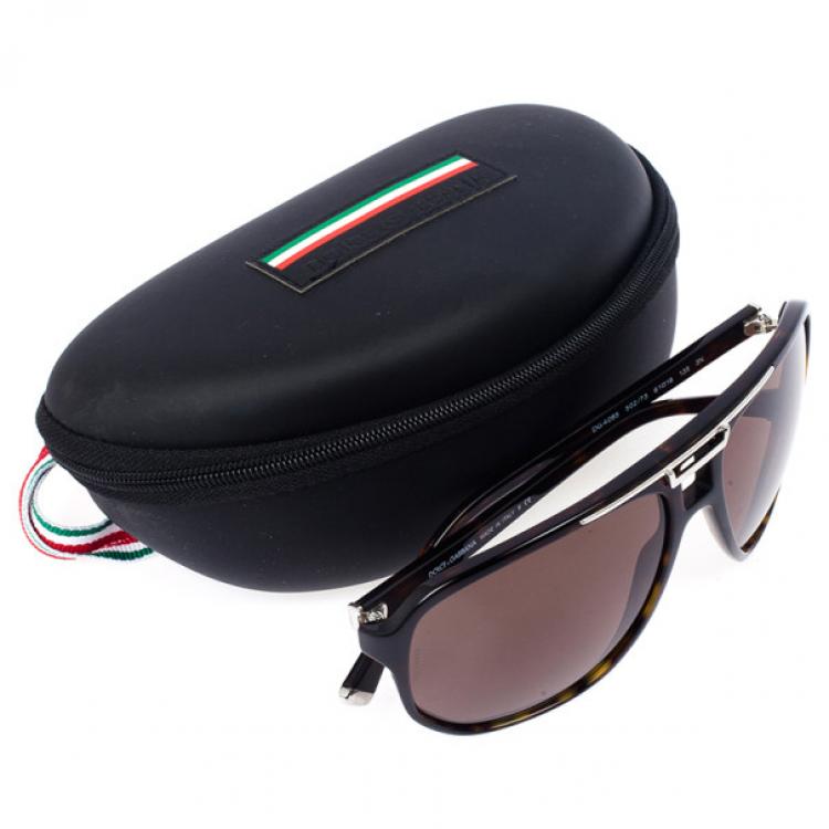 Pre Owned Dolce and Gabbana Black Men Aviators