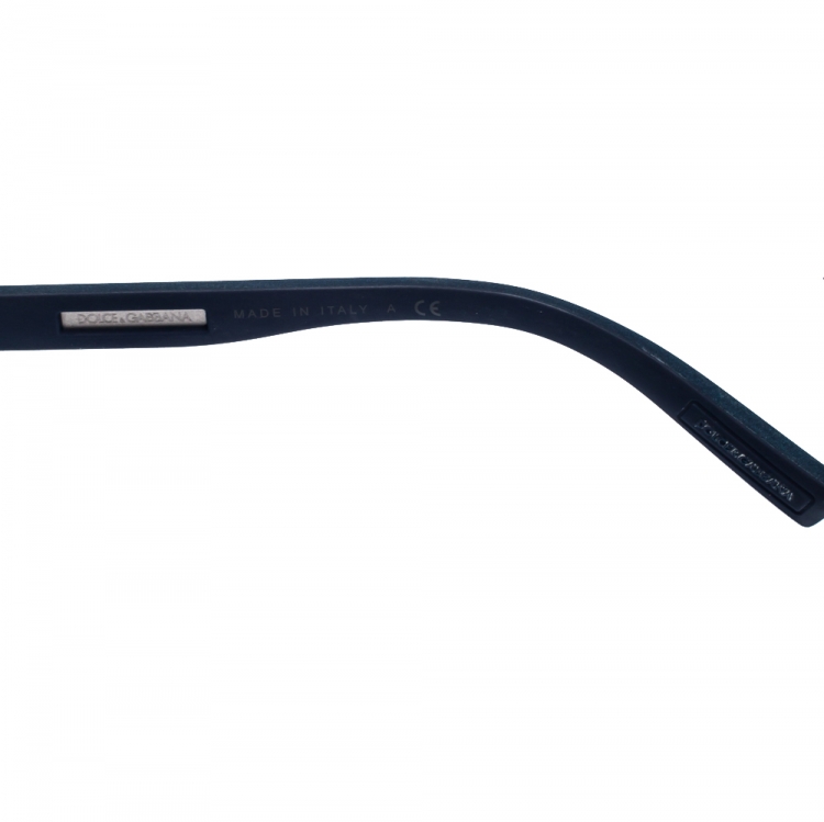Pre Owned Dolce & Gabbana Dark Blue/ Blue Mirrored DG 2149 Aviator Sunglasses