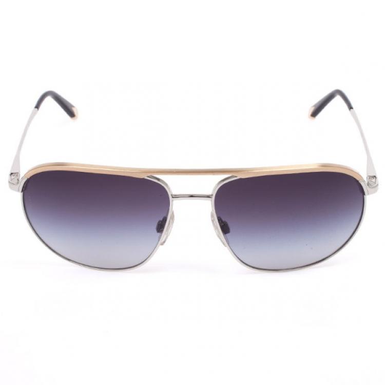Pre Owned Dolce and Gabbana Silver Mens Aviators 59