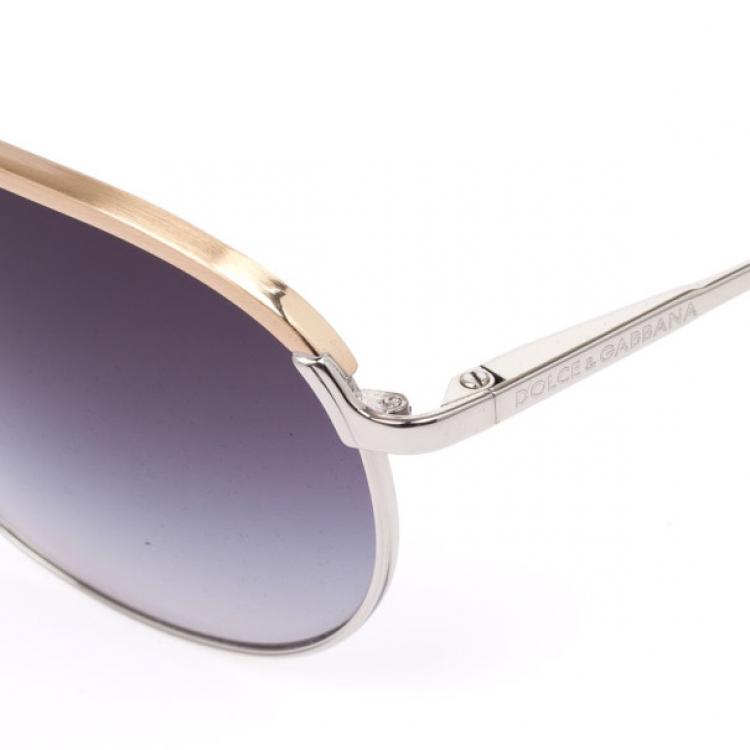 Pre Owned Dolce and Gabbana Silver Mens Aviators 59