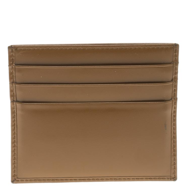 Pre Owned Dolce and Gabbana Brown Leather Card Holder