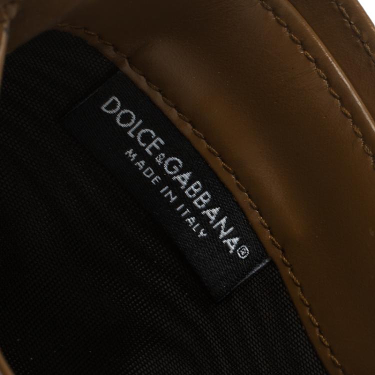 Pre Owned Dolce and Gabbana Brown Leather Card Holder