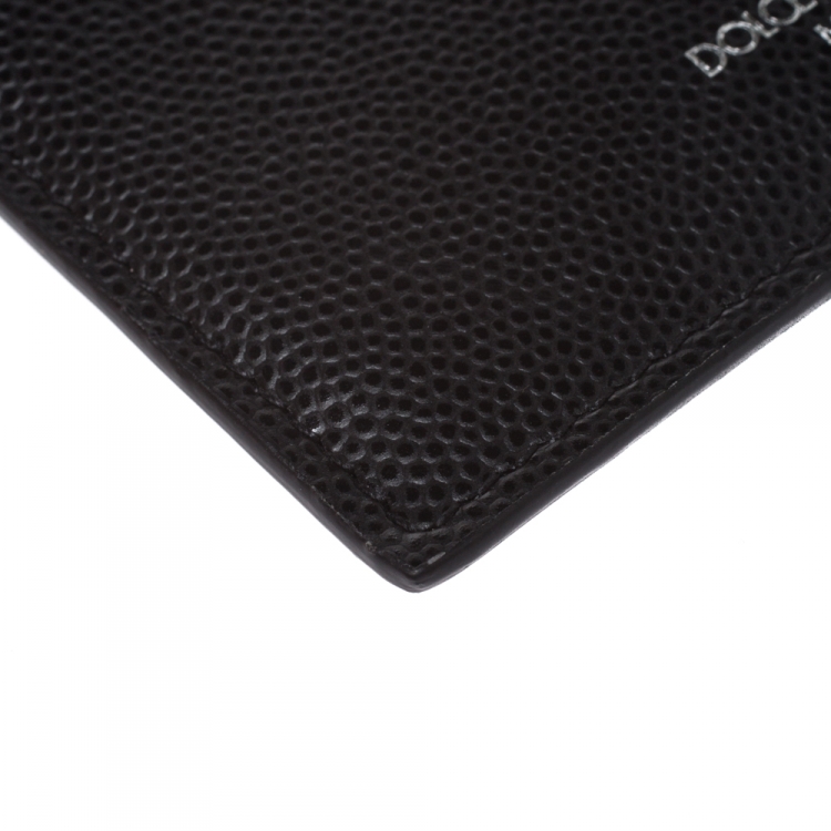 Pre Owned Dolce & Gabbana Black Leather Card Holder