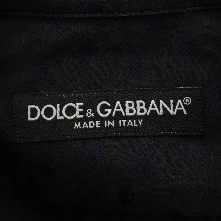 مملوكة مسبقًا Dolce & Gabbana Navy Cotton Shirt L
