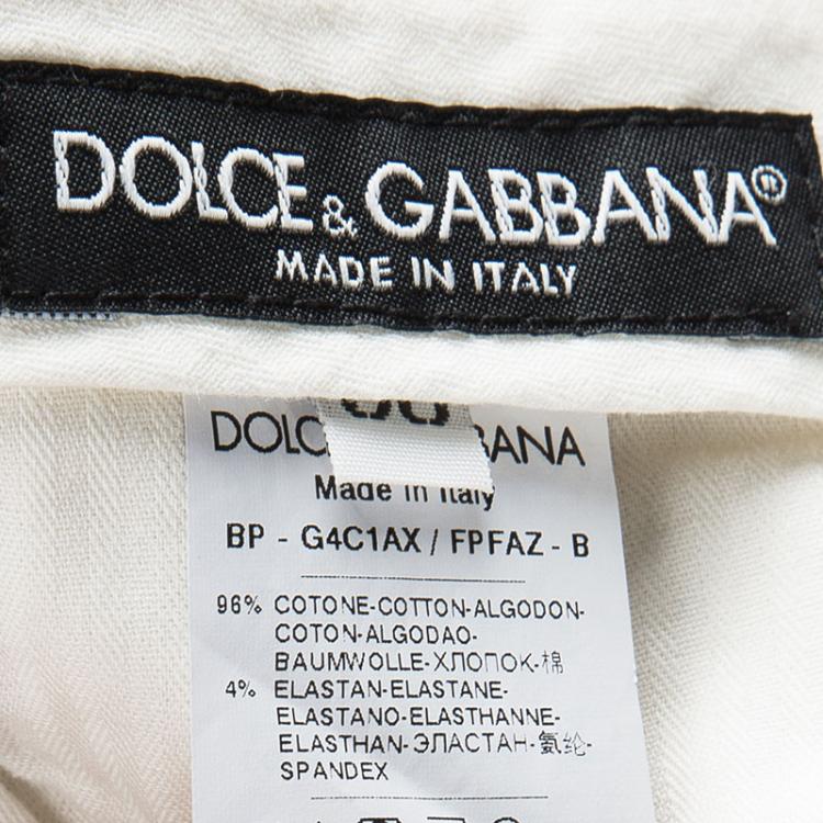 Pre Owned Dolce and Gabbana Grey Temple Print Shorts L