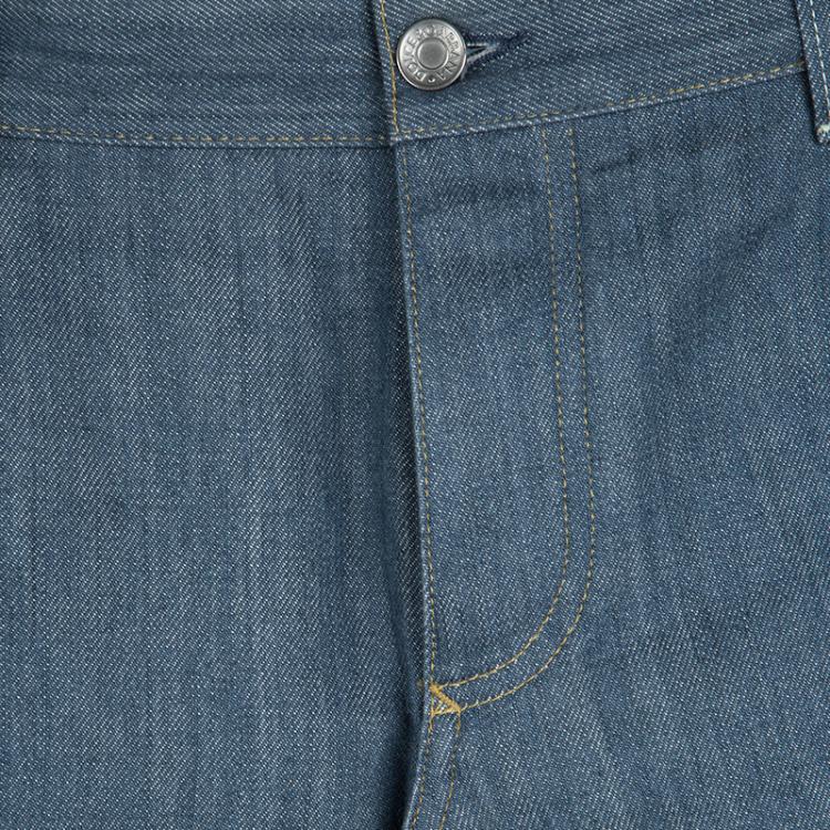 Pre Owned Dolce and Gabbana 14 Gold Blue Straight Fit Denim Jeans XL
