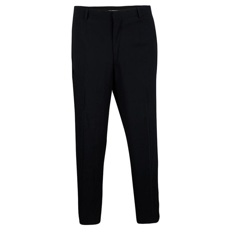 Pre Owned Dolce & Gabbana Black Wool Velcro Closure Detail Regular Fit Suit XXL