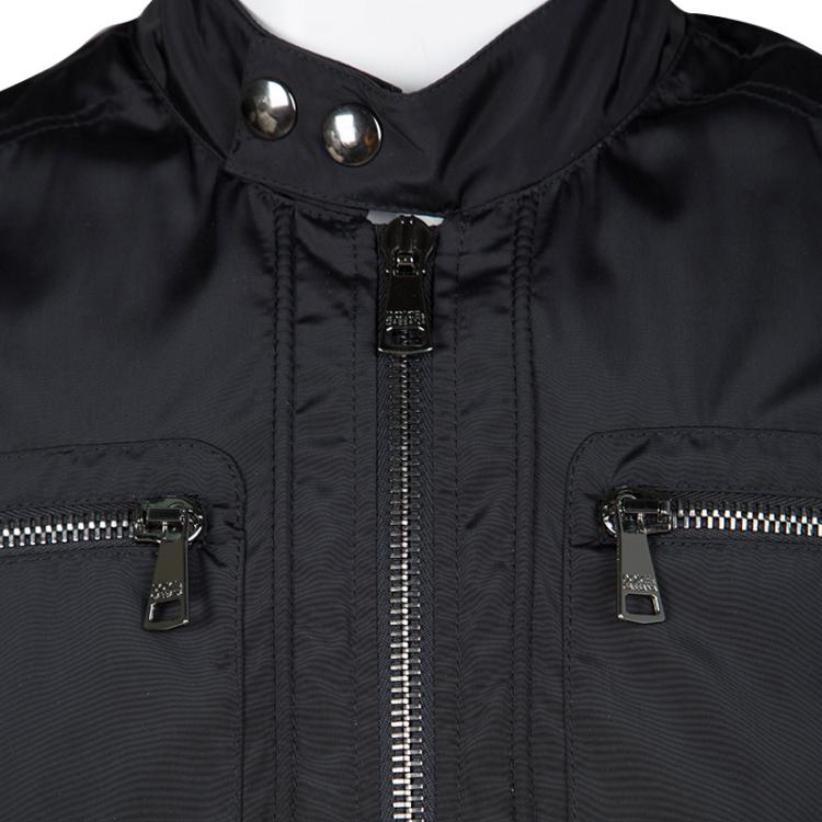 مملوكة مسبقًا Dolce and Gabbana Black Zip Front Bomber Jacket M