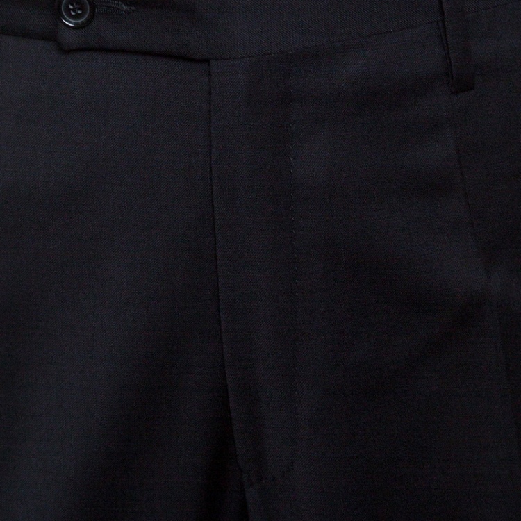 Pre Owned Dolce and Gabbana Black Wool Tailored Suit XL