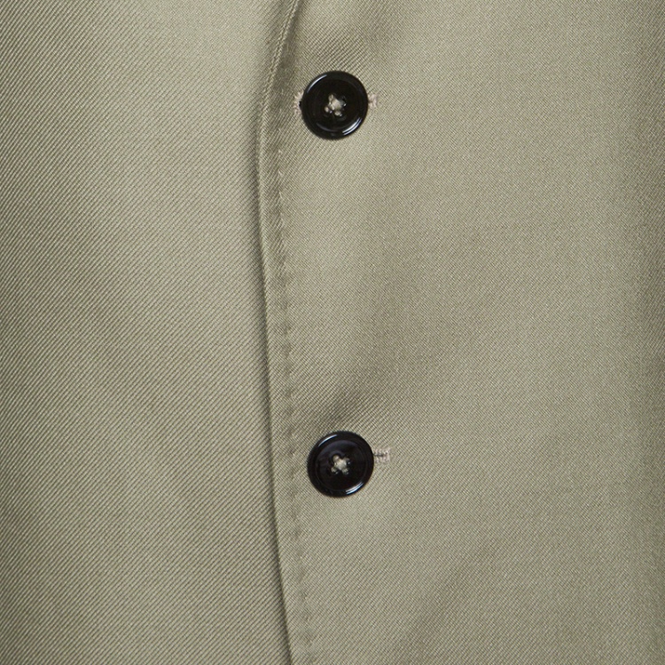 Pre Owned Dolce and Gabbana Martini Khaki Green Cashmere and Silk Two Button Blazer XXL