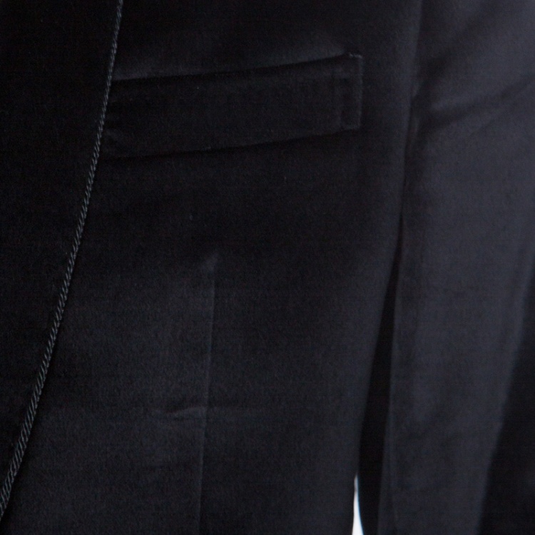 Pre Owned Dolce & Gabbana Martini Black Velvet Tailored Blazer XXL