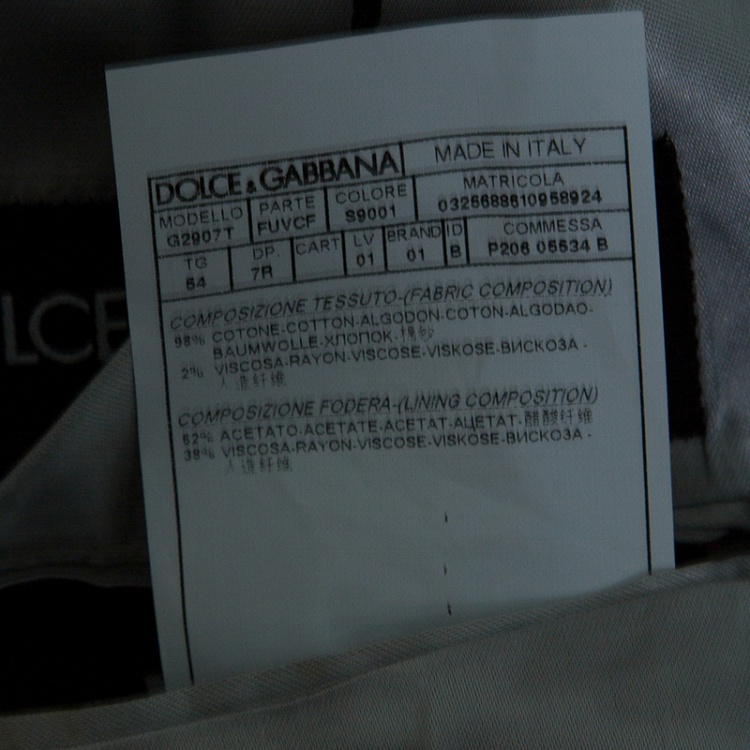 Pre Owned Dolce & Gabbana Martini Black Velvet Tailored Blazer XXL