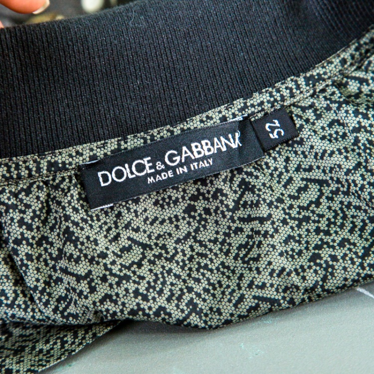 Pre Owned Dolce and Gabbana Green Dice Printed Polo T-Shirt XL