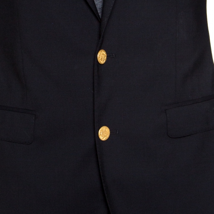 Pre Owned Dolce and Gabbana Black Wool Tailored Martini Blazer M