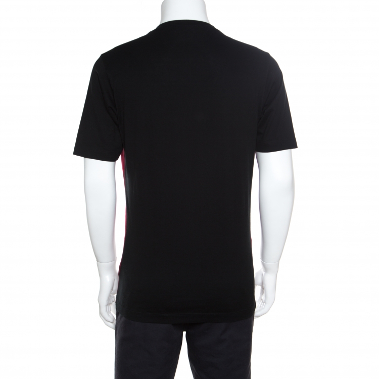 Pre Owned Dolce & Gabbana Red and Black Cotton James Dean Print T-Shirt M