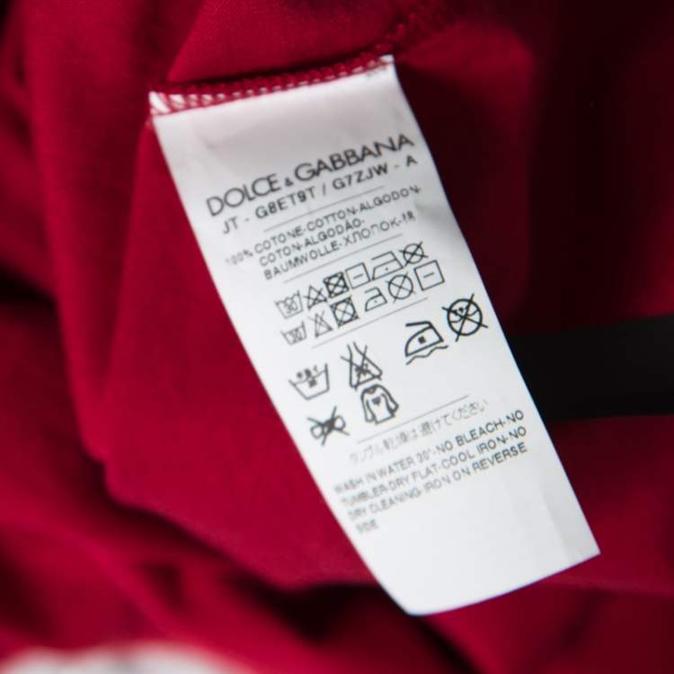 Pre Owned Dolce and Gabbana Red James Dean Icon Printed Short Sleeve T-Shirt XS