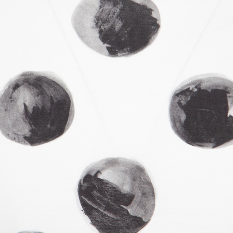 Pre Owned Dolce and Gabbana Monochrome Sphere Printed Cotton T-Shirt S