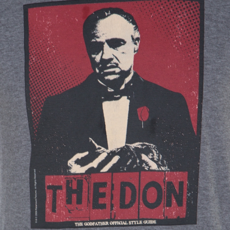 مملوكة مسبقًا Dolce and Gabbana Grey Godfather Print T-Shirt L