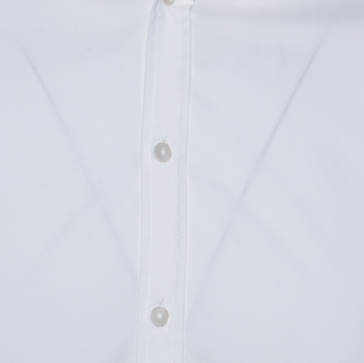 مملوكة مسبقًا Dolce and Gabbana Off White Cotton Stretch Slim Fit Button Front Shirt M