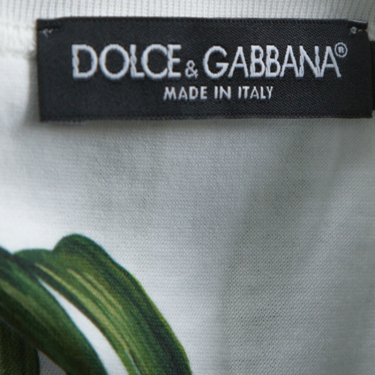 Pre Owned Dolce & Gabbana Tropical Print Cotton Long Sleeve T-Shirt S