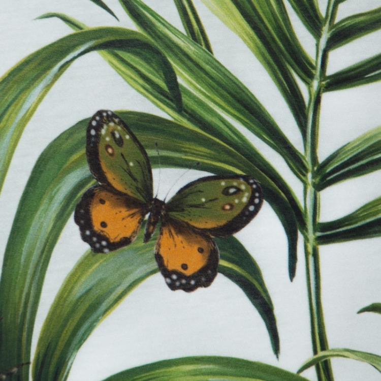 Pre Owned Dolce & Gabbana Tropical Print Cotton Long Sleeve T-Shirt S